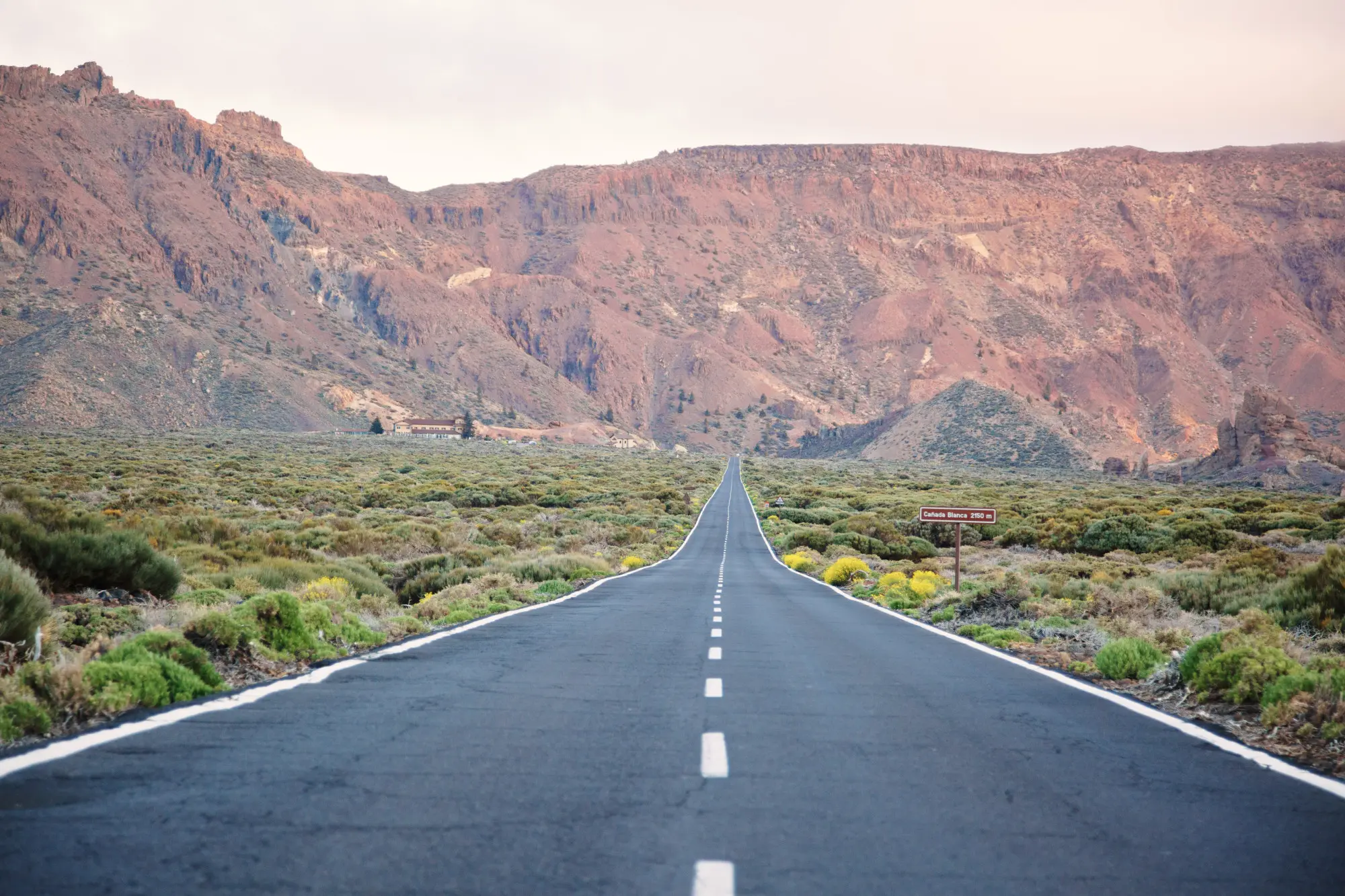 Carretera y paisaje de Tenerife